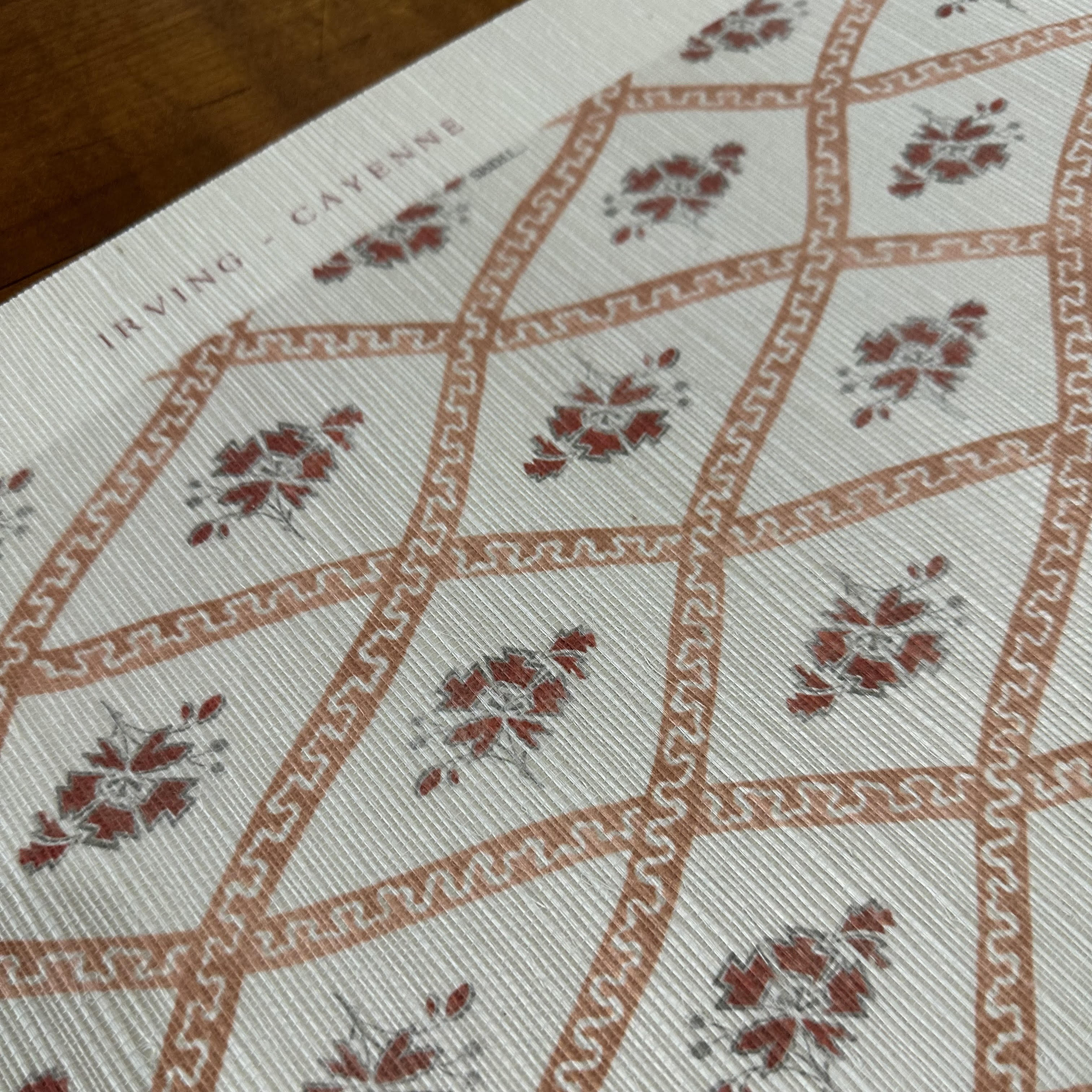 Irving Grasscloth Wallcovering - Cayenne